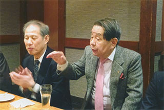 二次会で。山口さんと