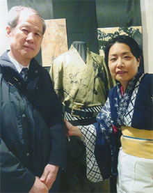 芝崎るみさん、創作「着物展」