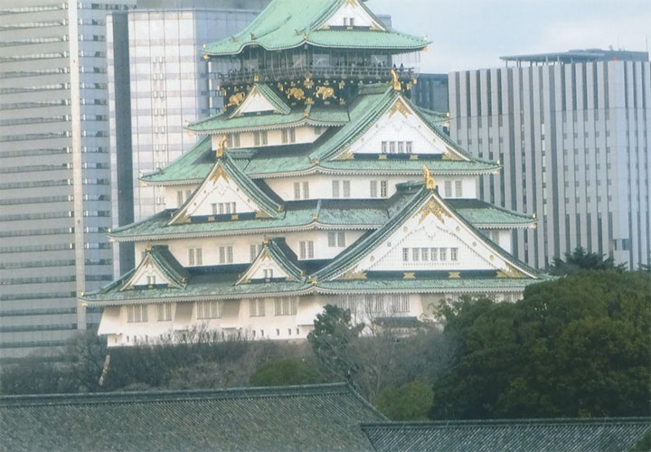 大阪城が見えました