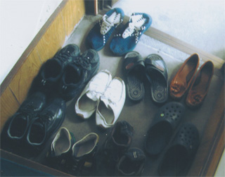玄関に並んだ靴です